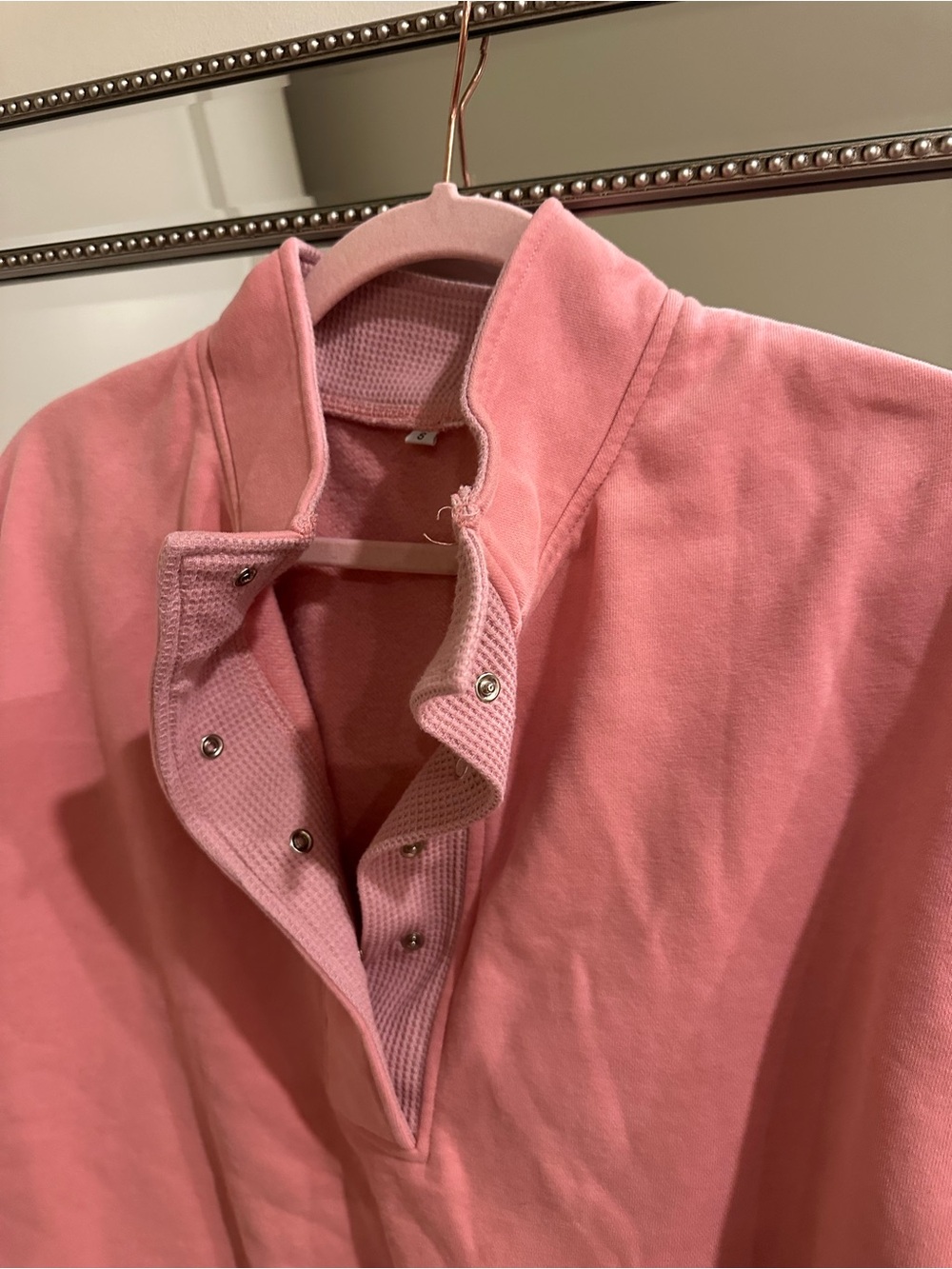 Pink Womens Pull-On Sweatshirt - Picture 7 of 8